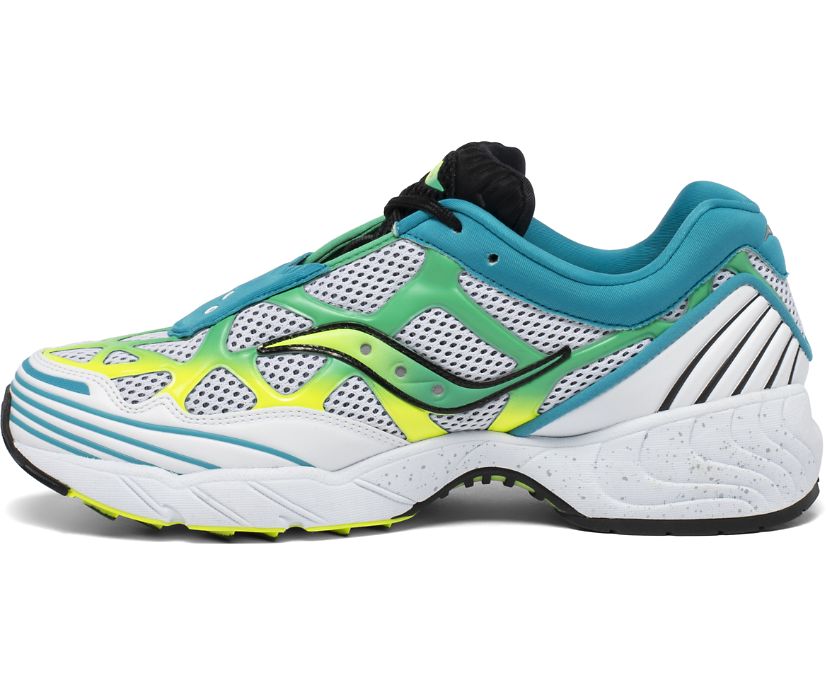 Saucony Grid Web Women's Originals White / Yellow / Turquoise | AU 004RVDW